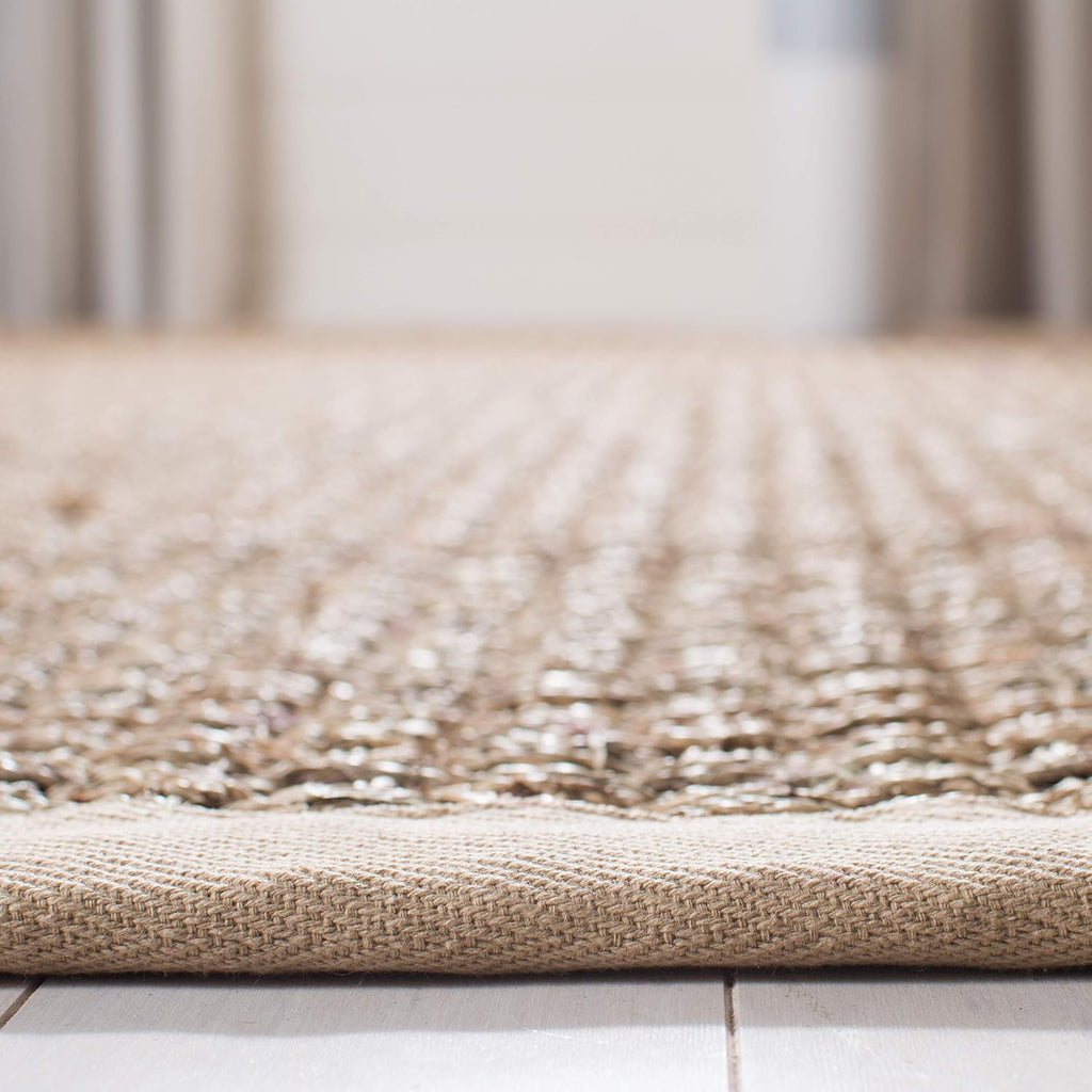 Basketweave Border Seagrass Area Rug