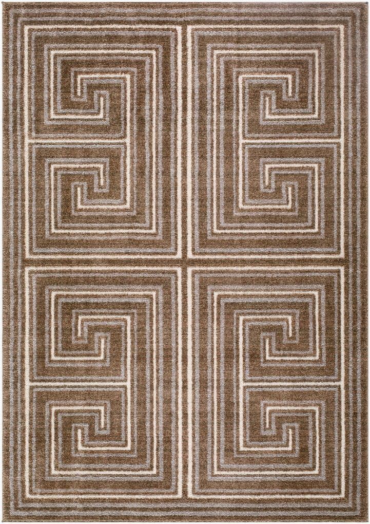 Rustic Geometric Waterproof Washable Outdoor Rug