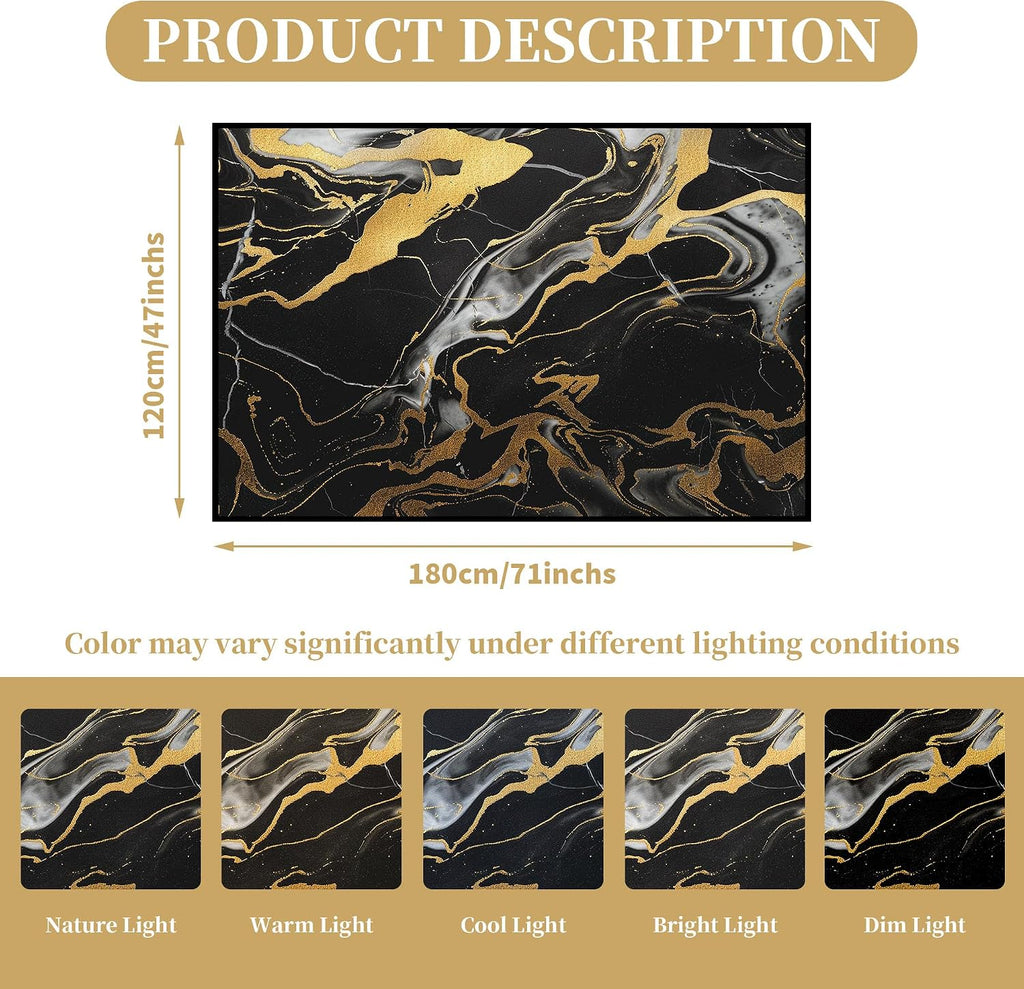 Modern Marble Washable Abstract Area Rug