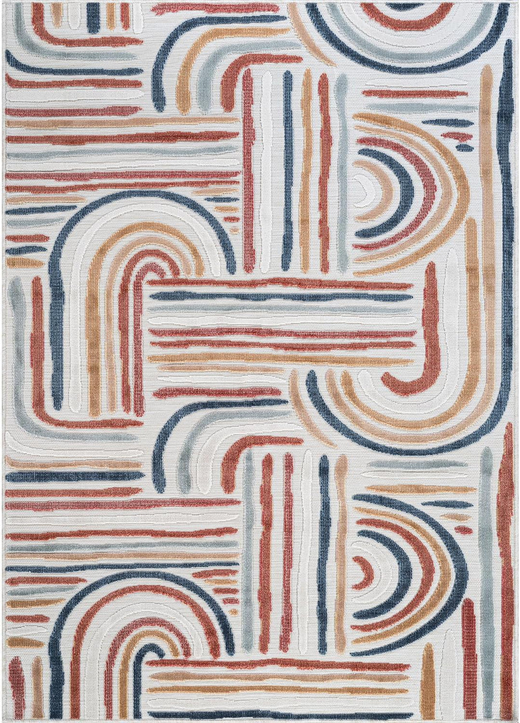 Geometric Washable Indoor Outdoor Area Rug