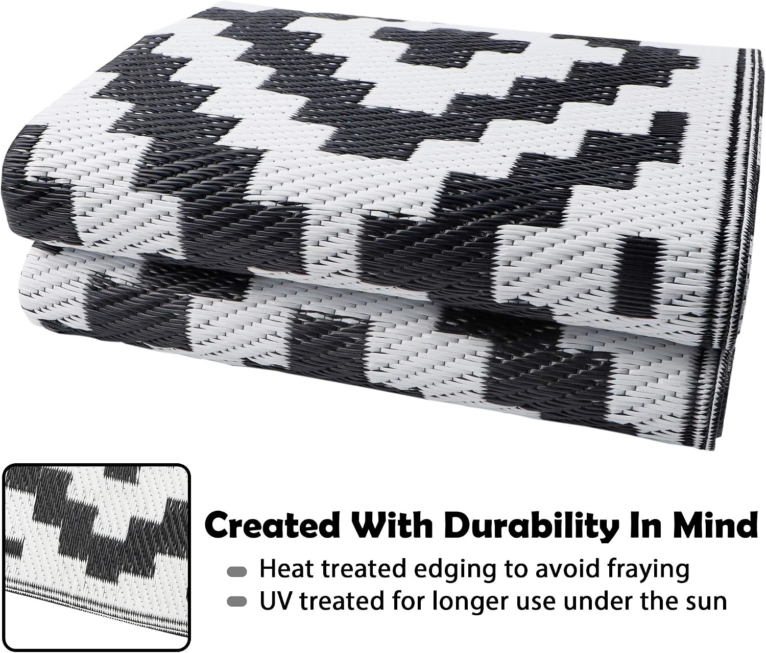 Lattice Reversible Waterproof Outdoor Rug