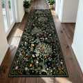 Boho Floral Non Slip Washable Runner Rug
