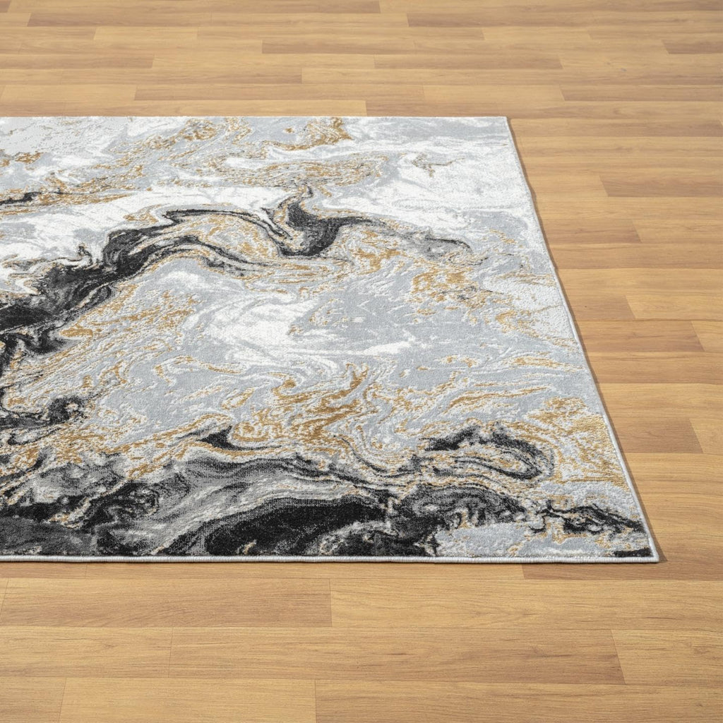 Smoke Marble Swirl Area Rug