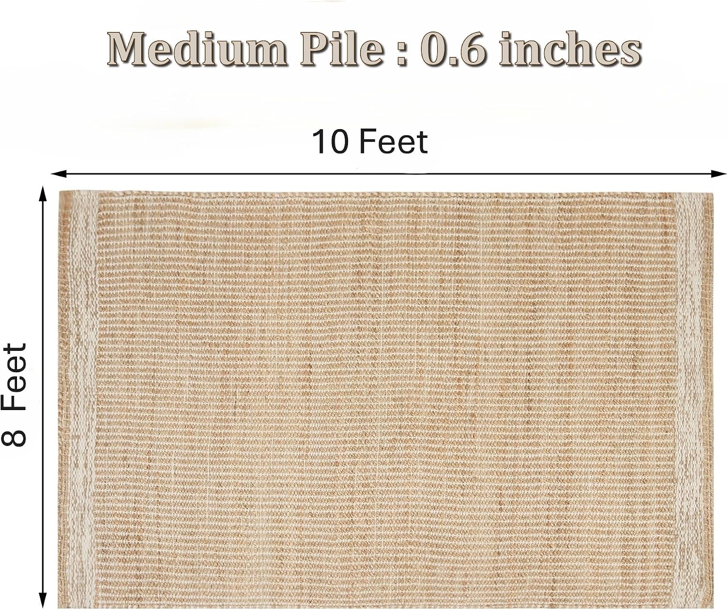 Boho Check Handwoven Jute Wool Rug
