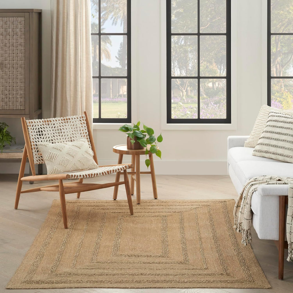 Easy Clean Natural Seagrass Area Rug