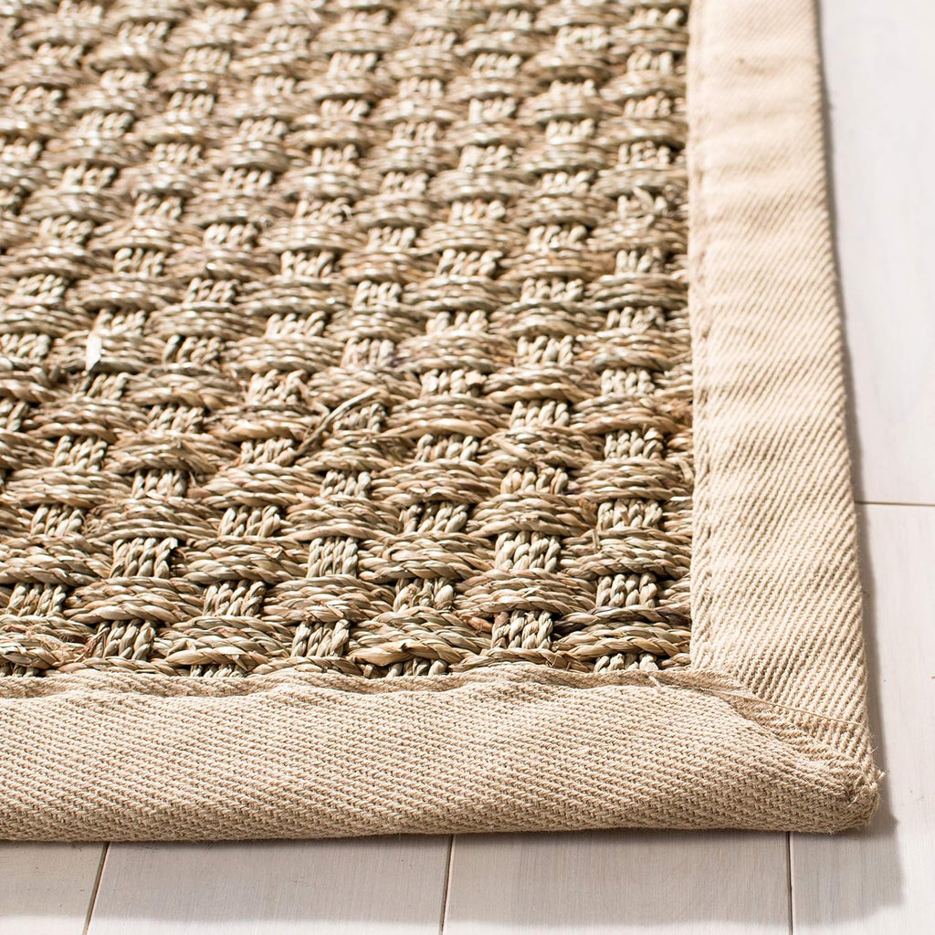 Basketweave Border Seagrass Area Rug
