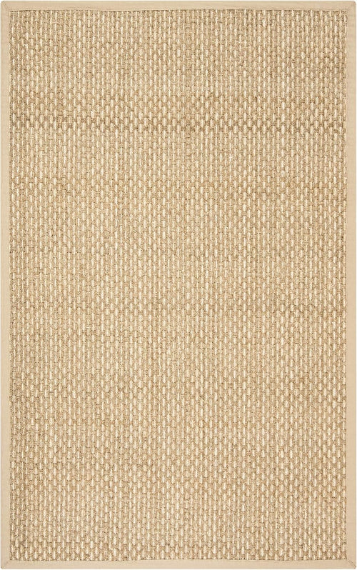 Basketweave Border Seagrass Area Rug