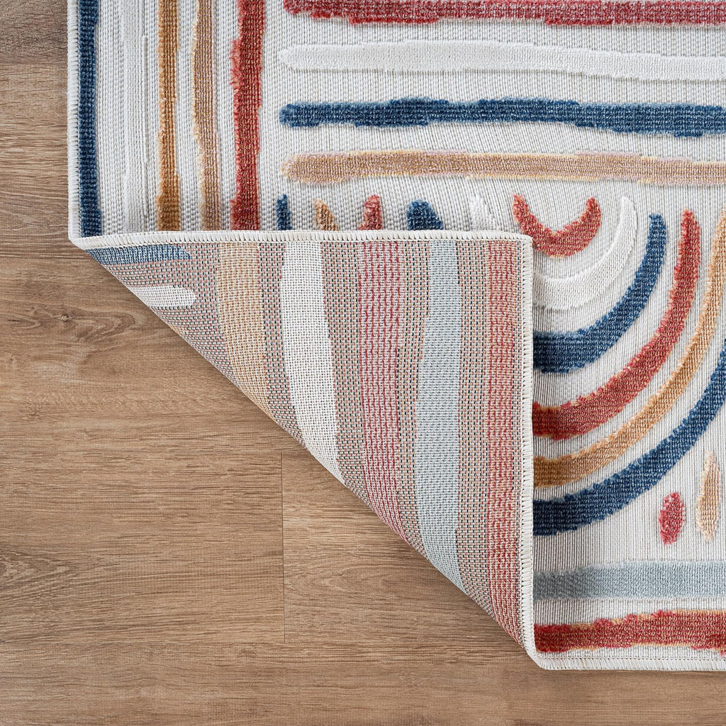 Geometric Washable Indoor Outdoor Area Rug