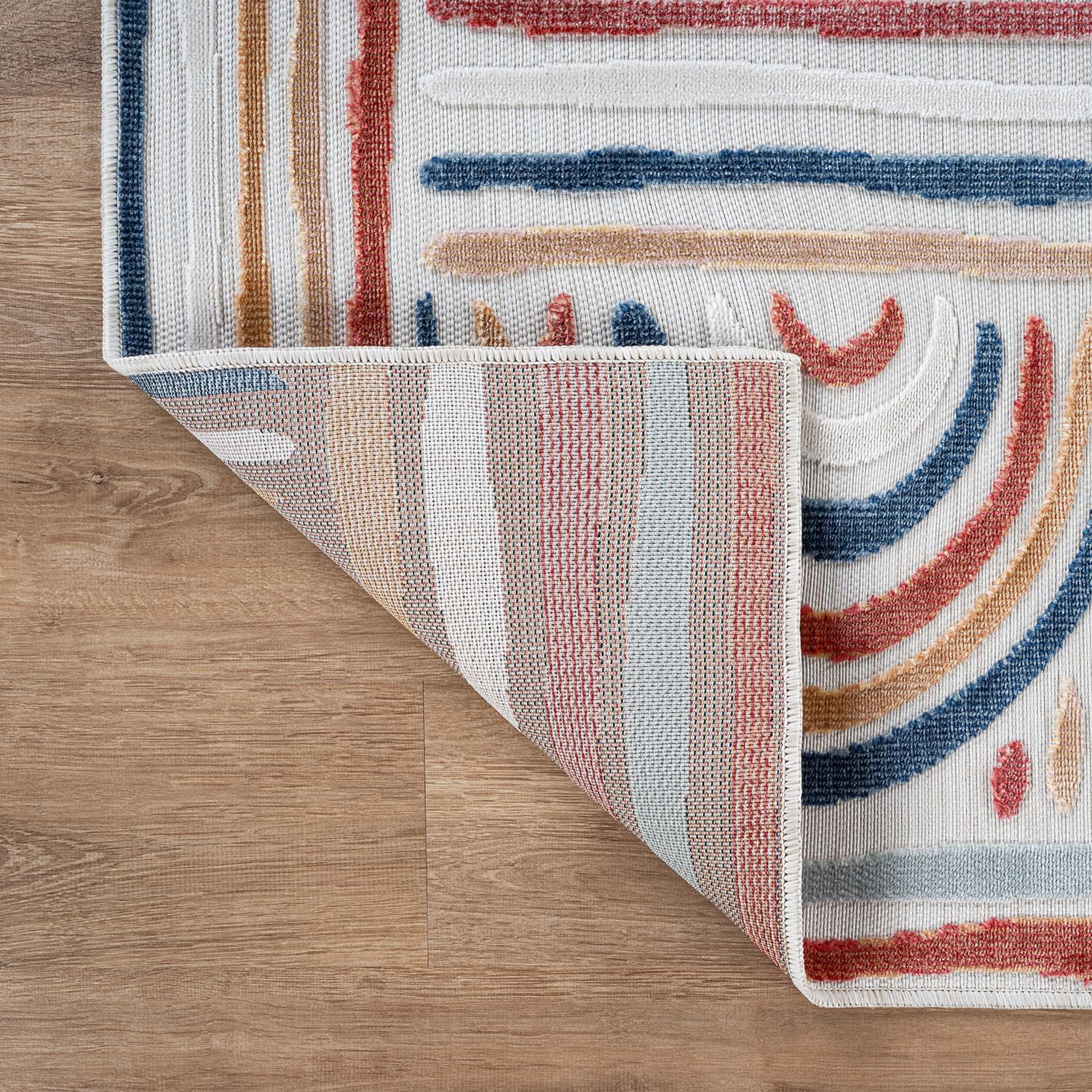 Geometric Washable Indoor Outdoor Area Rug