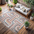 Geometric Washable Indoor Outdoor Area Rug