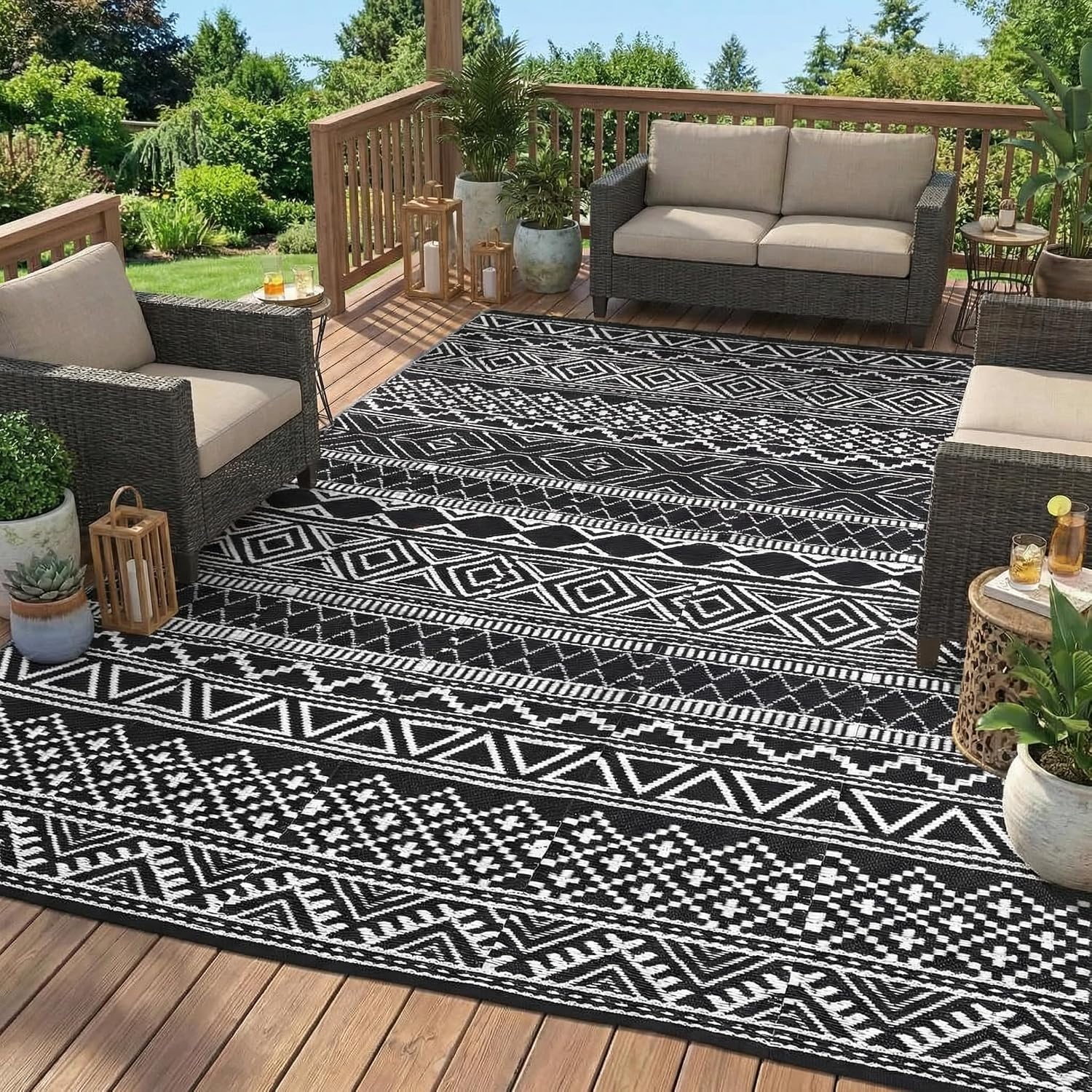 Foldable Waterproof Reversible Outdoor Rug