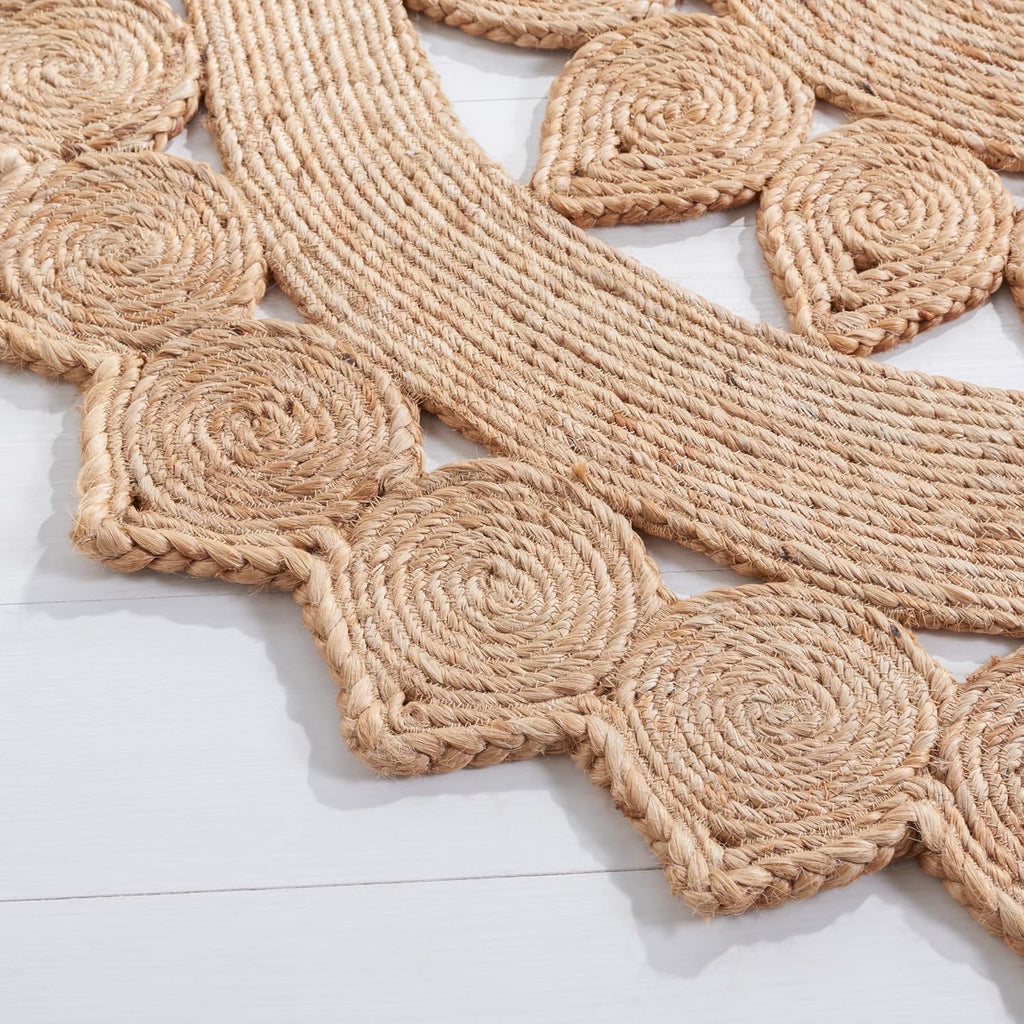 Boho Handmade Round Jute Area Rug