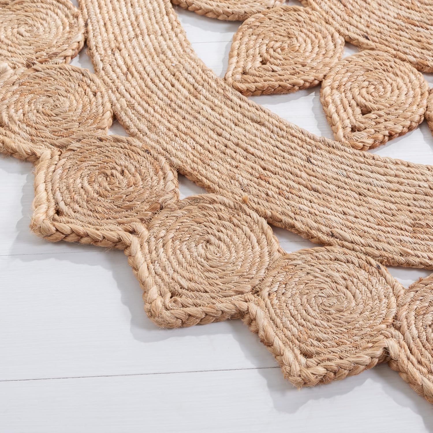 Boho Handmade Round Jute Area Rug