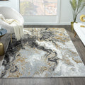 Smoke Marble Swirl Area Rug