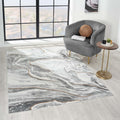Gray Marble Abstract Area Rug