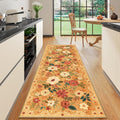 Modern Floral Pet Friendly Washable Runner Rug