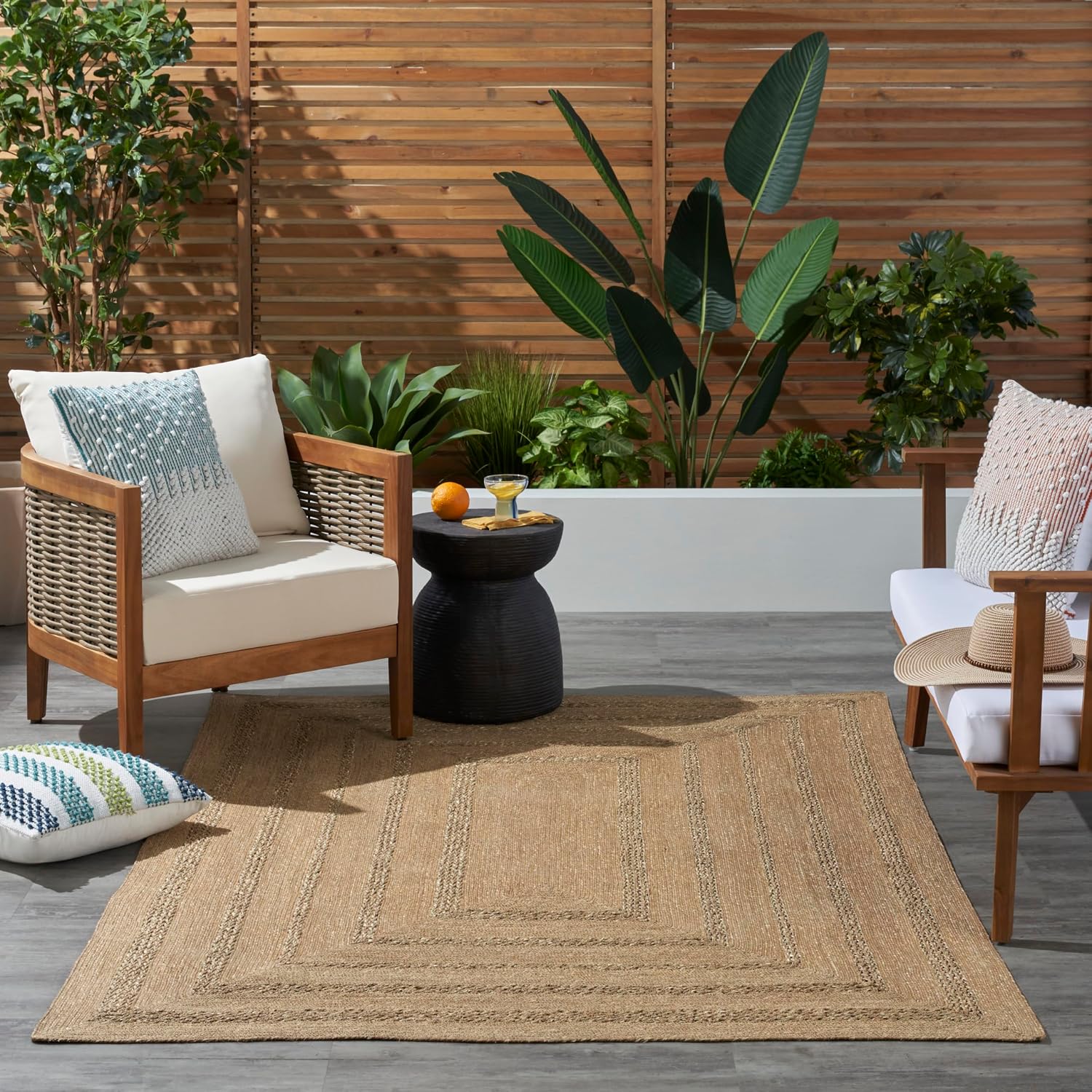 Easy Clean Natural Seagrass Area Rug