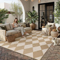 Waterproof Reversible Geometric Outdoor Rug