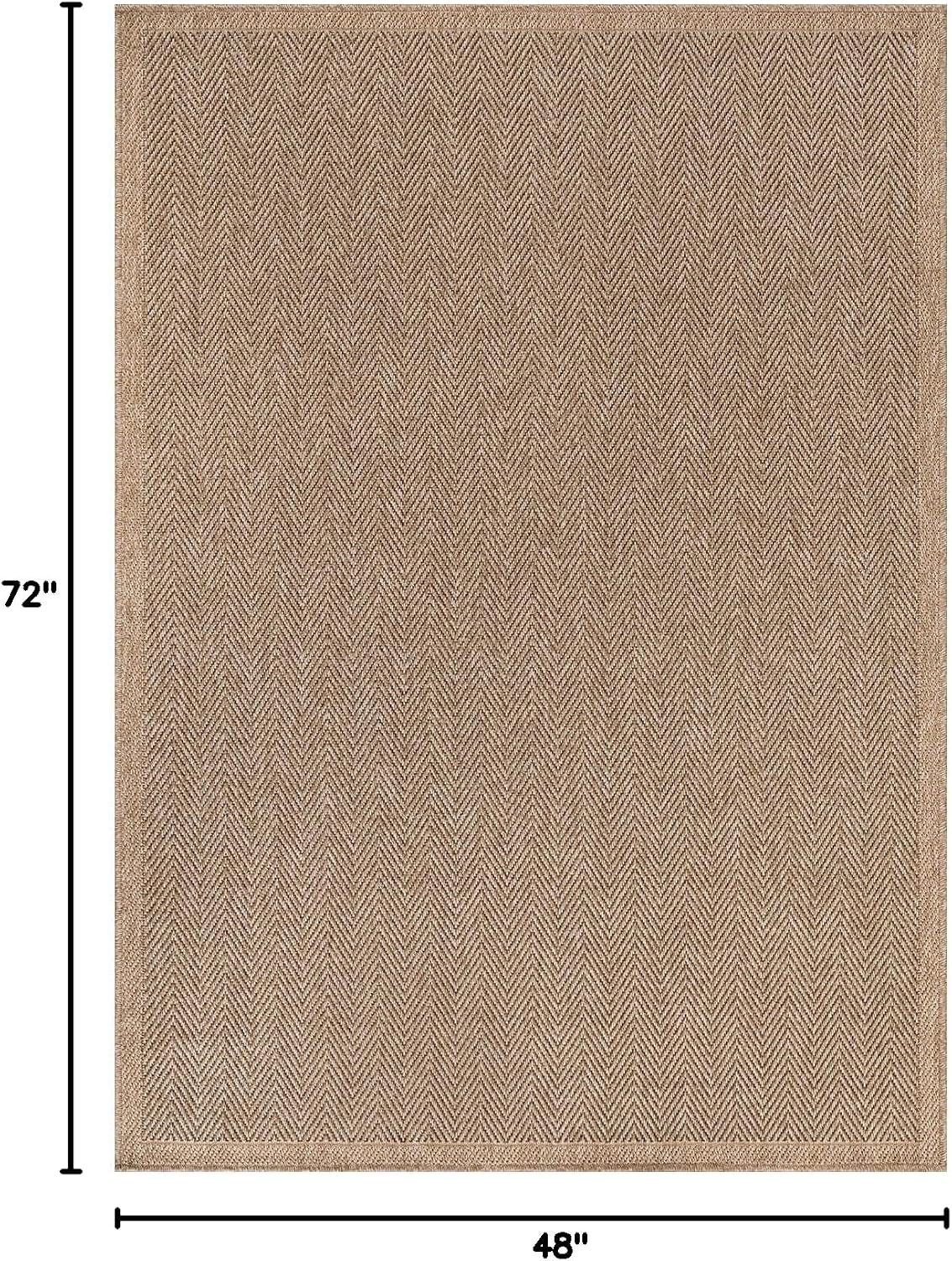 Herringbone Woven Jute Seagrass Rug