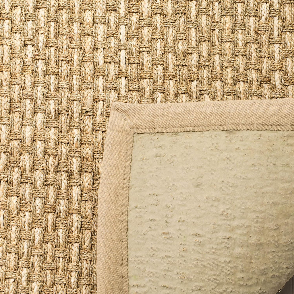 Basketweave Border Seagrass Area Rug