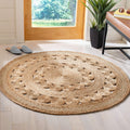 Boho Handmade Round Jute Area Rug