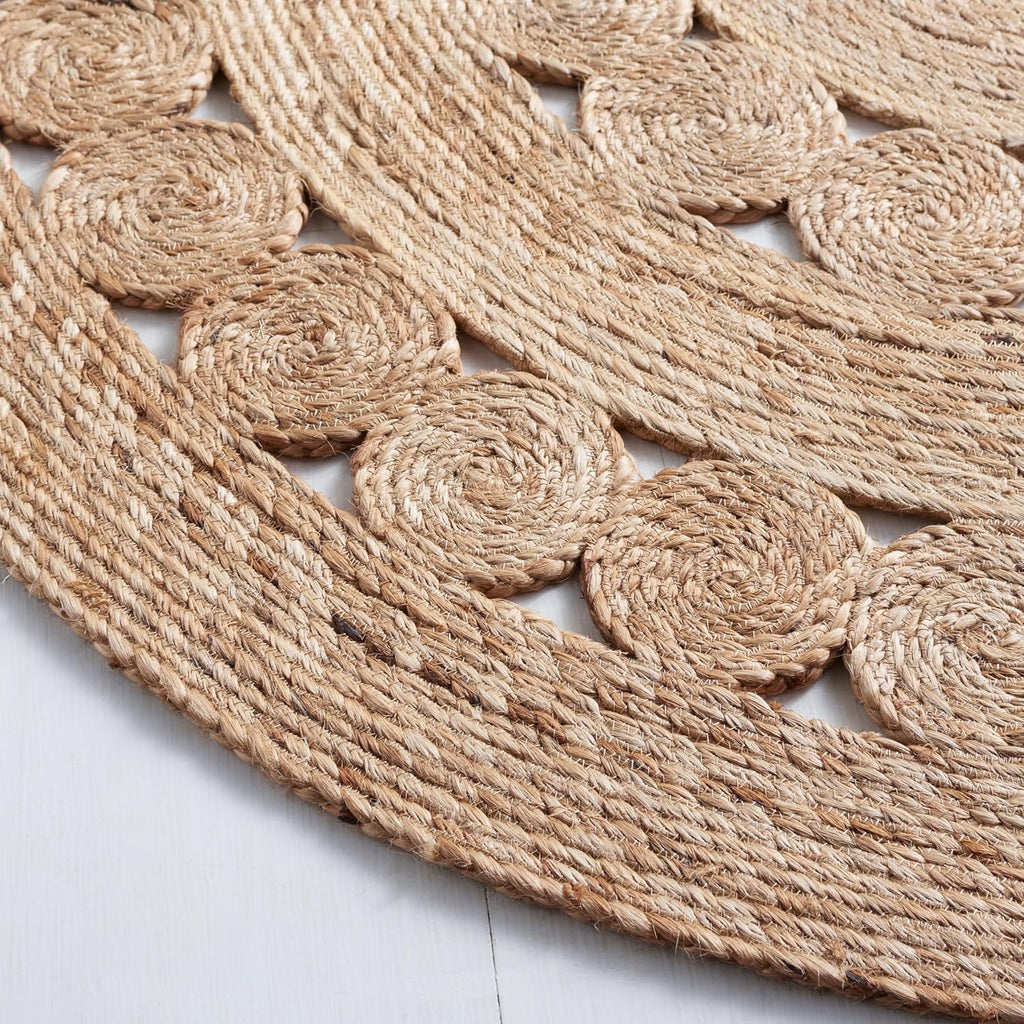 Boho Handmade Round Jute Area Rug