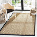 Basketweave Border Seagrass Area Rug